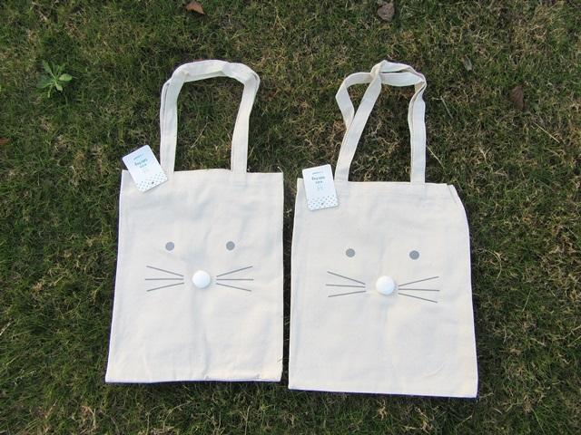 Animal Face Natural Hemp Shopping/Tote Bag
