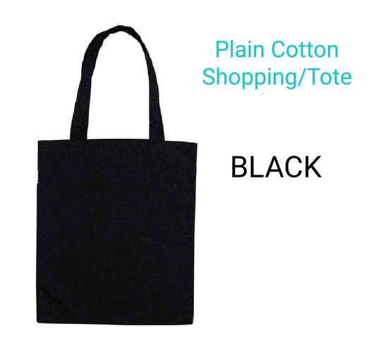 Plain Cotton Shopping/Tote Bags - Different colours