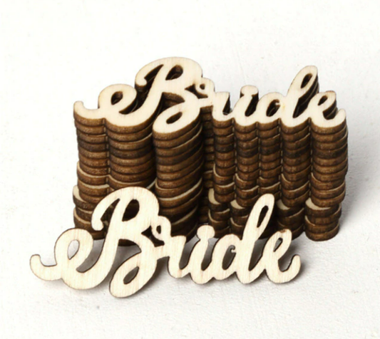 Wooden Laser Cut-outs - Wedding/Love Theme