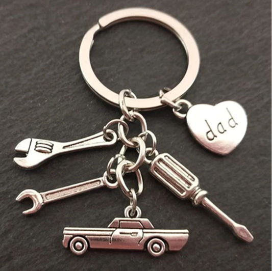 Father's Day Metal Charm Keyrings (2 Designs)