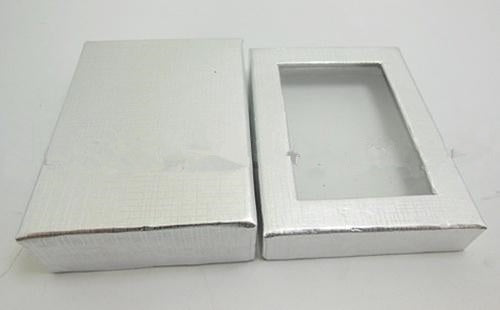 Blank Silver Jewellery Cardboard Display Box