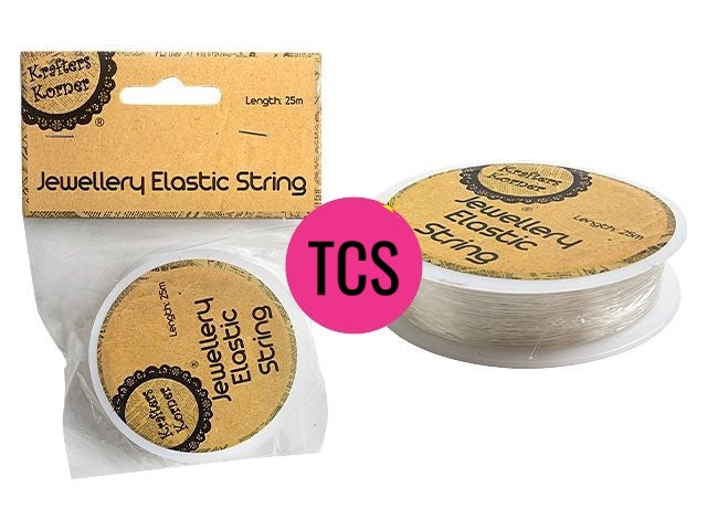 Clear Jewellery and Bead Elastic String 25m – The Crafters Stop