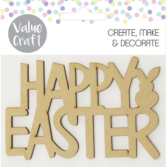 Blank Wooden Happy Easter Sign