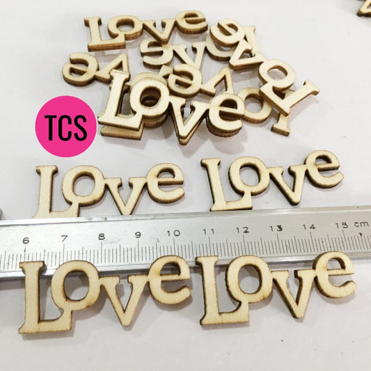 Unfinished Wooden "LOVE" Word Blanks