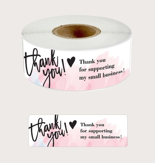 Rectangle Thank You Business Sticker Roll