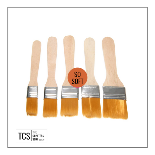 5pk of Nylon Art Brushes with Wooden Handle