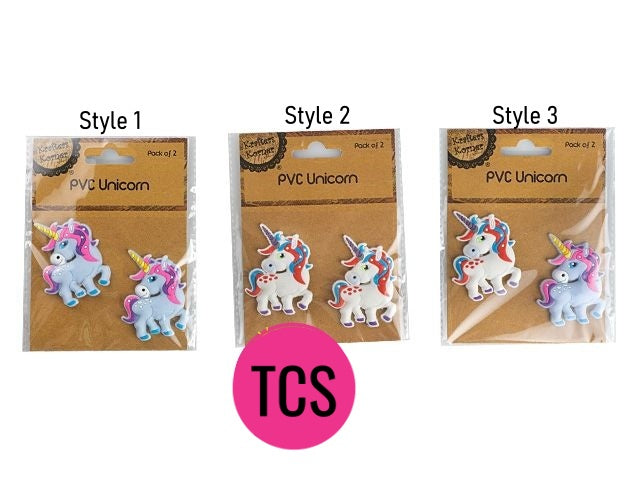 PVC Unicorn Embellishments