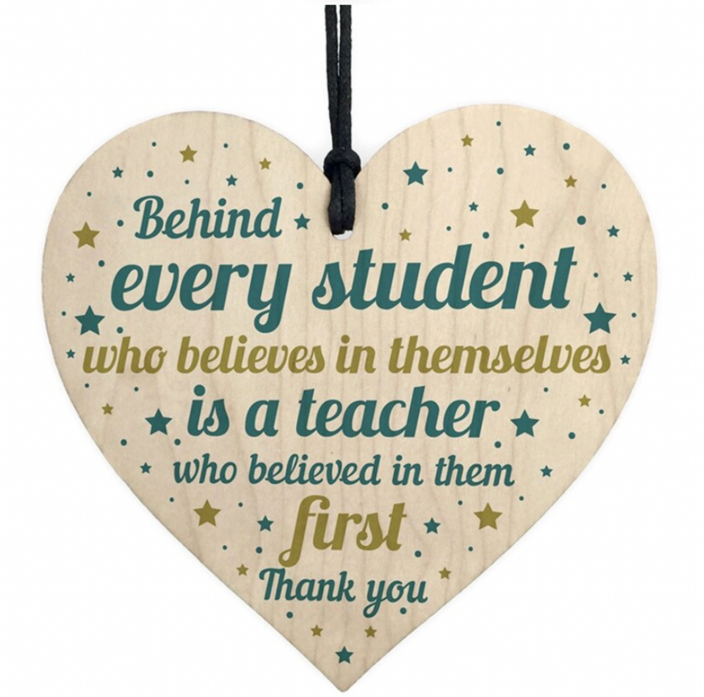 Wooden Hanging Heart Decoration - Great Teachers Gifts