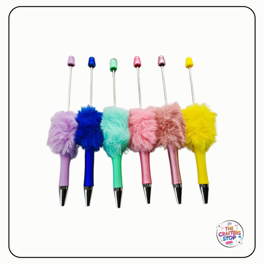 Fluffy Faux Fur DIY Beadeable Pens