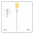 10mm Round Glass Beads - Cloudy White