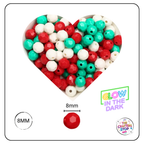 Christmas Glow in the Dark Coloured Beads