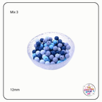 Mixed Coloured Silicone Bead Mixes - 12mm
