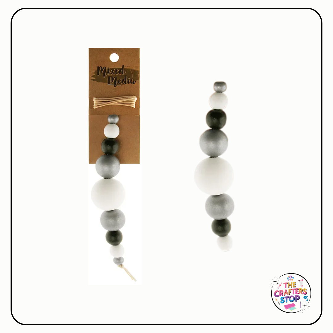 Ribtex Assorted Round Wooden Beads