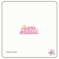 "ANTI SOCIAL" Focal Beads