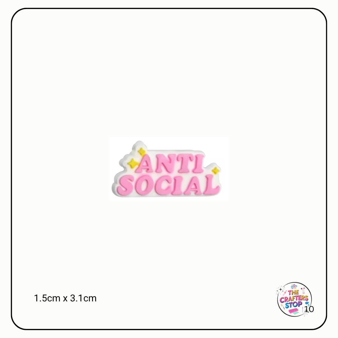 "ANTI SOCIAL" Focal Beads