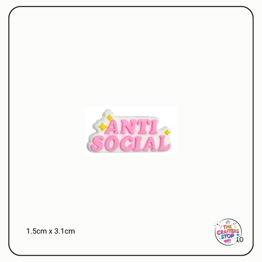 "ANTI SOCIAL" Focal Beads