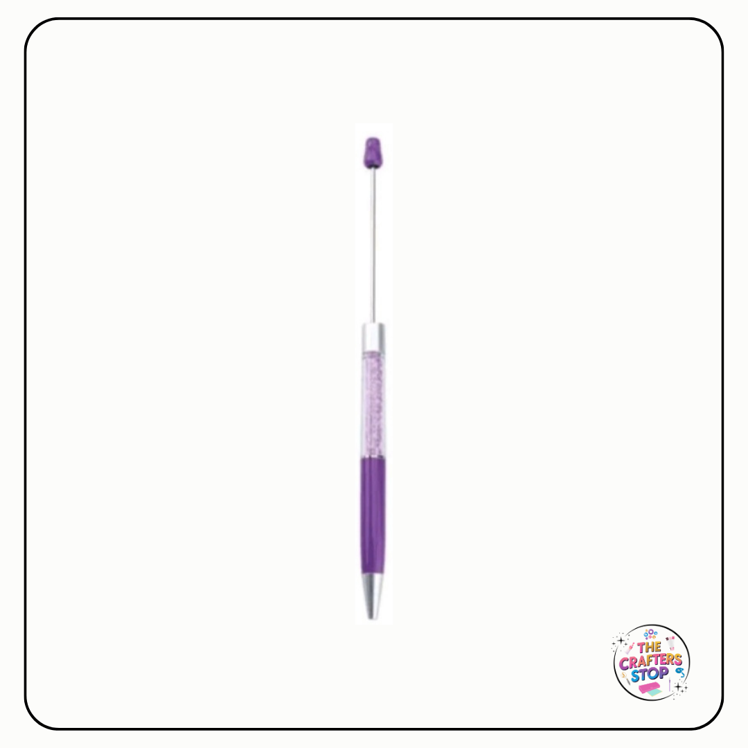 Long DIY Beadeable Pen With Glitter Tube
