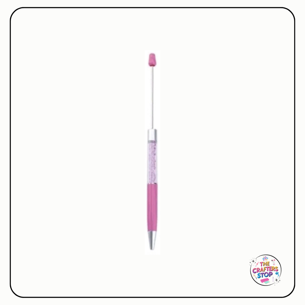 Long DIY Beadeable Pen With Glitter Tube