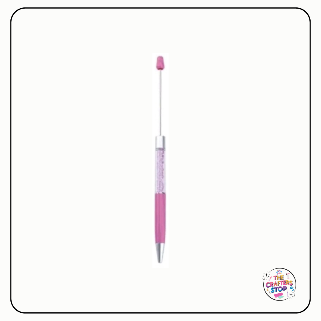 Long DIY Beadeable Pen With Glitter Tube