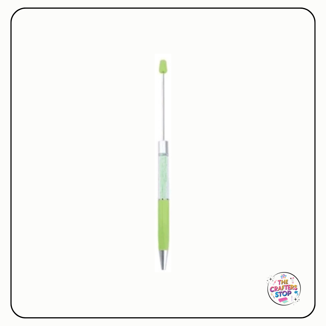 Long DIY Beadeable Pen With Glitter Tube