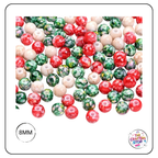 Christmas Ink Splat Coloured Beads