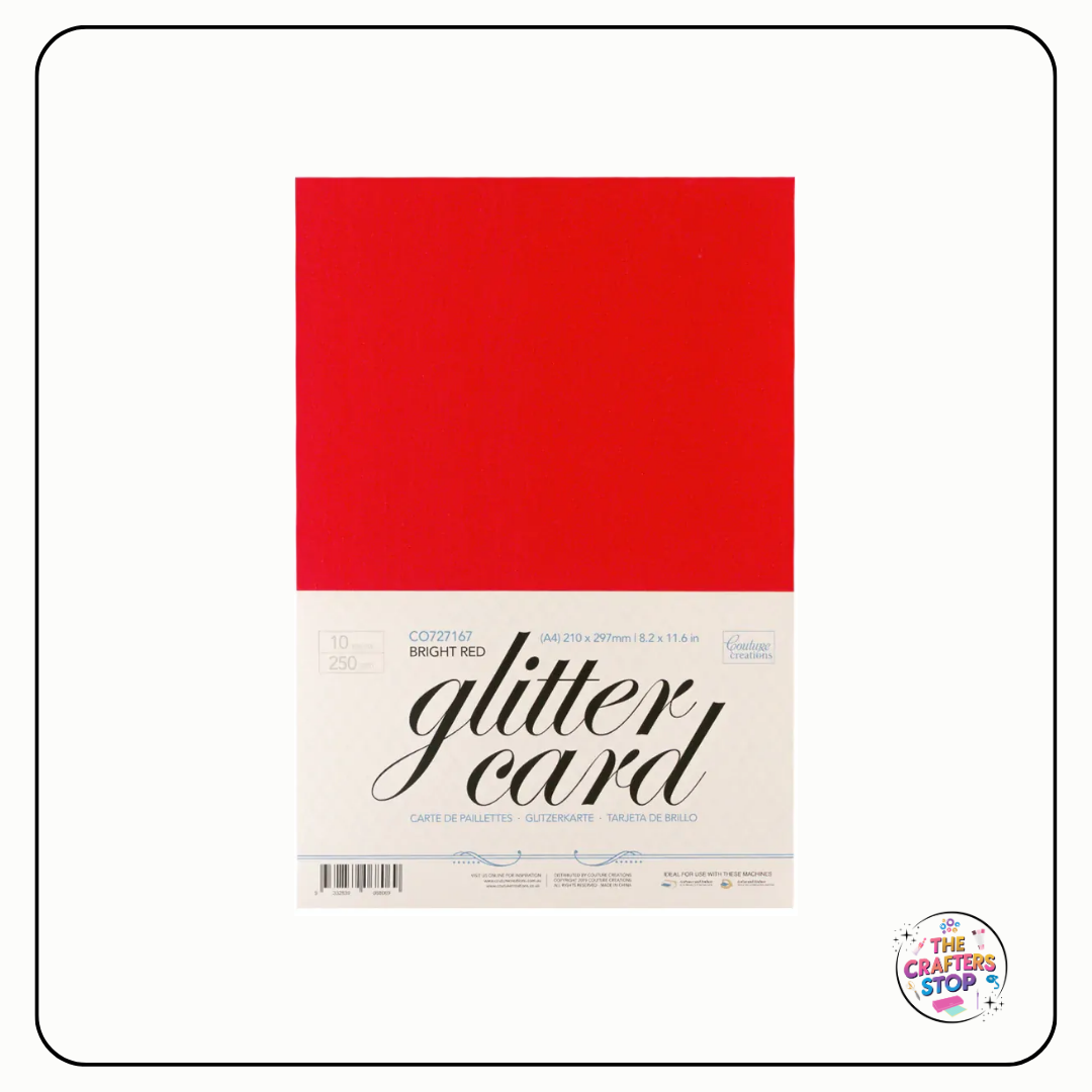 250gsm A4 Glitter Card - Assorted Colours