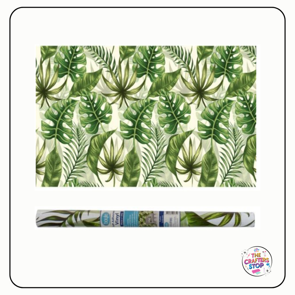 Self Adhesive Vinyl Pattern Roll - Palm Leaves