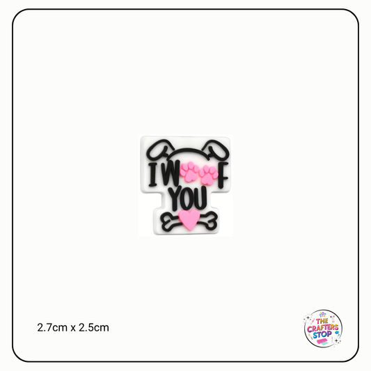 "I Woof You" Focal Beads