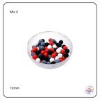 Mixed Coloured Silicone Bead Mixes - 12mm