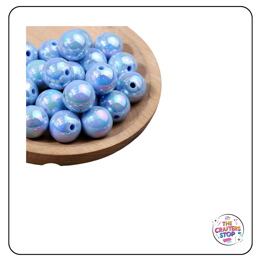 Large Acrylic Iridescent Beads - 14.5mm