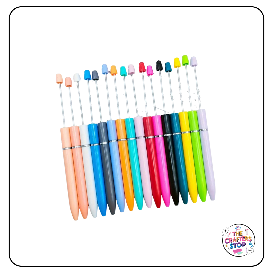 Long DIY Beadeable Pen with Silver Band