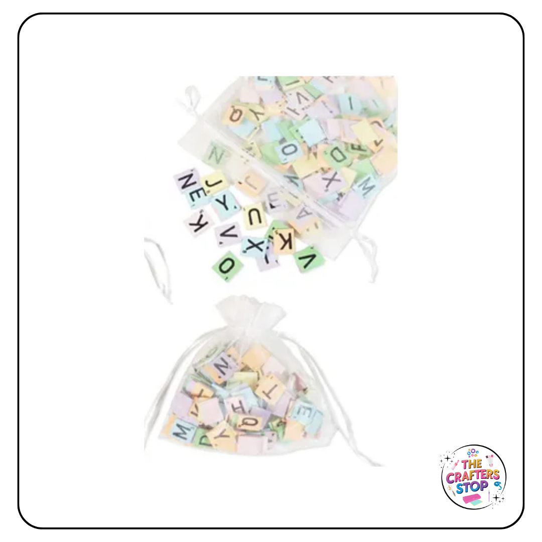 Adhesive Pastel Letter Tiles 150pcs