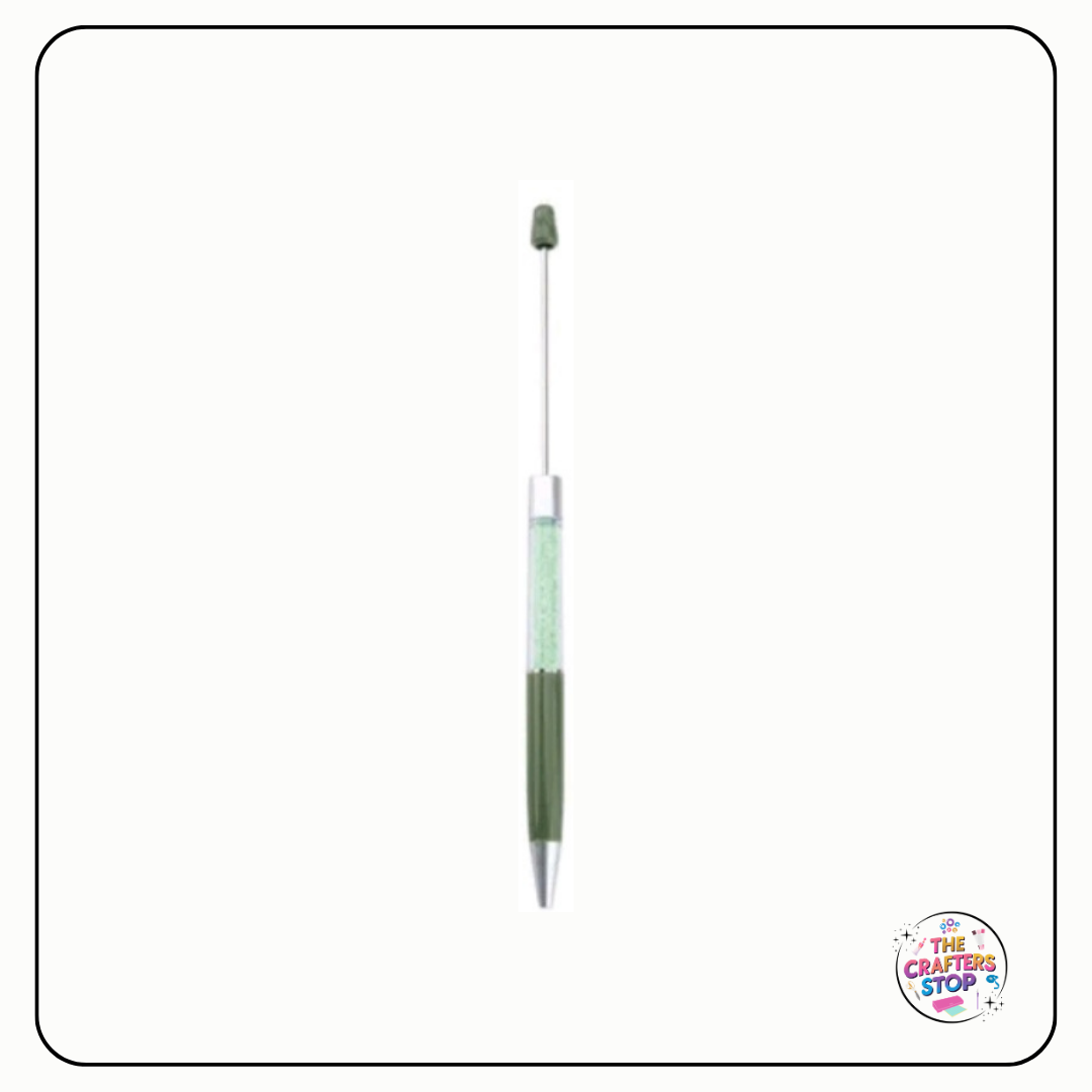 Long DIY Beadeable Pen With Glitter Tube