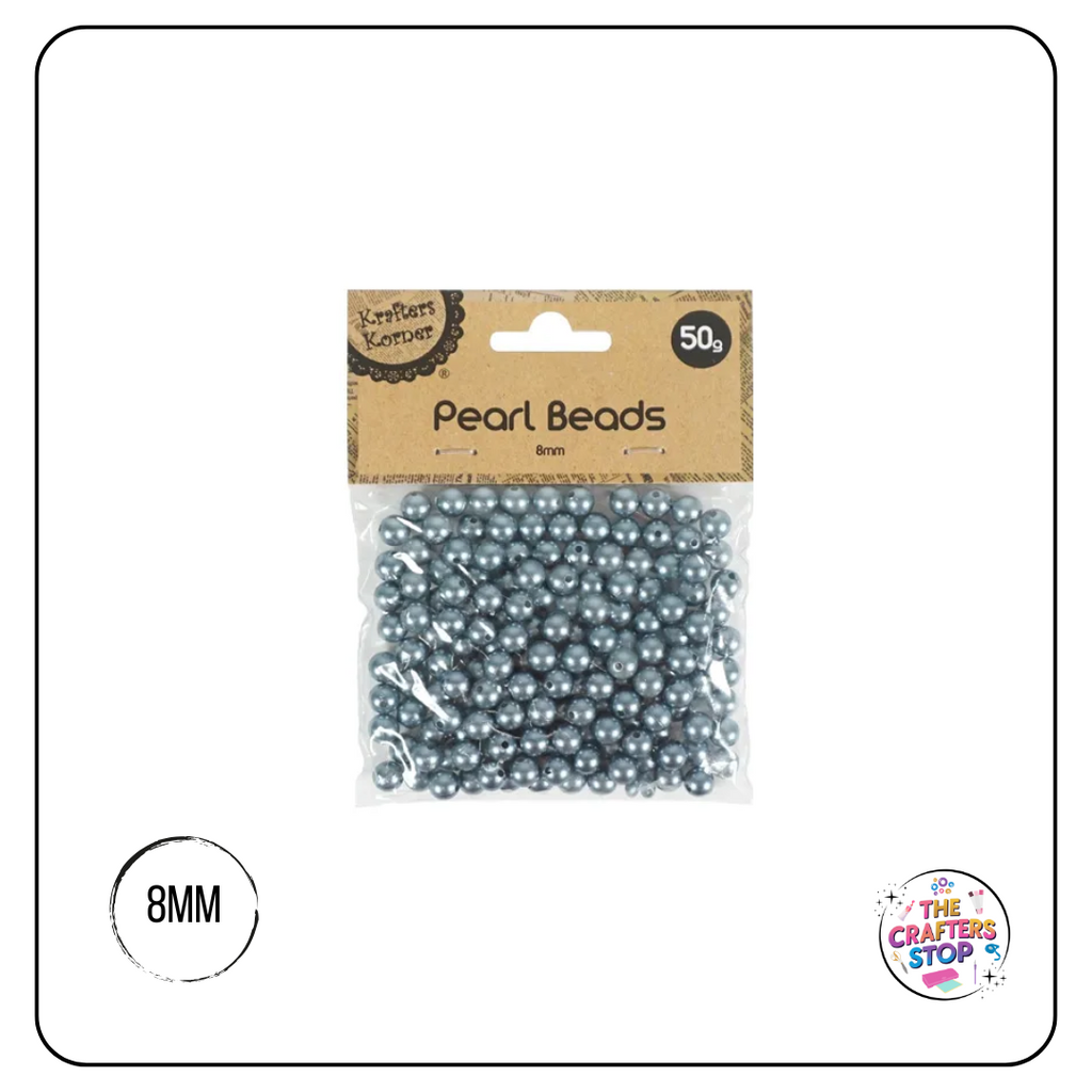 8mm Round Pearl Beads
