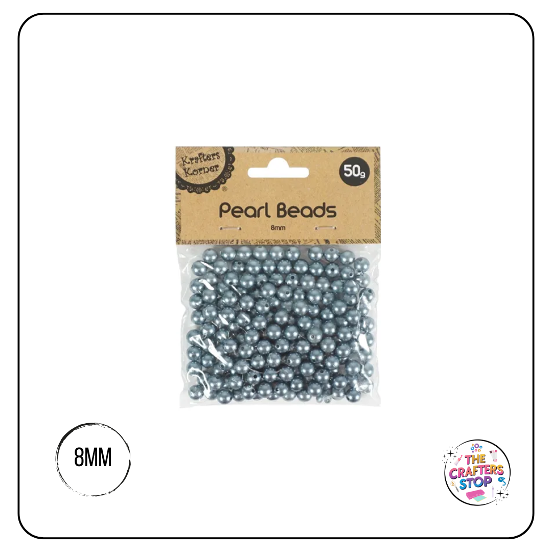8mm Round Pearl Beads
