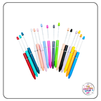 Long DIY Beadeable Pen with Silver Band