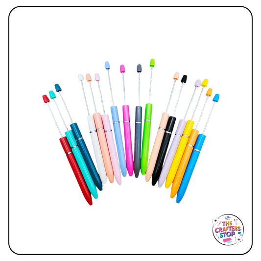 Long DIY Beadeable Pen with Silver Band