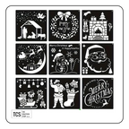 12 pce Christmas Stencil Set
