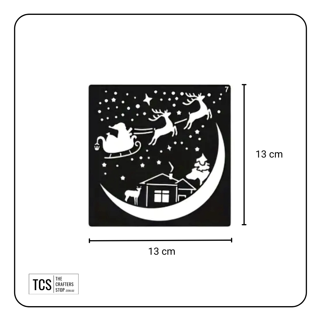 12 pce Christmas Stencil Set