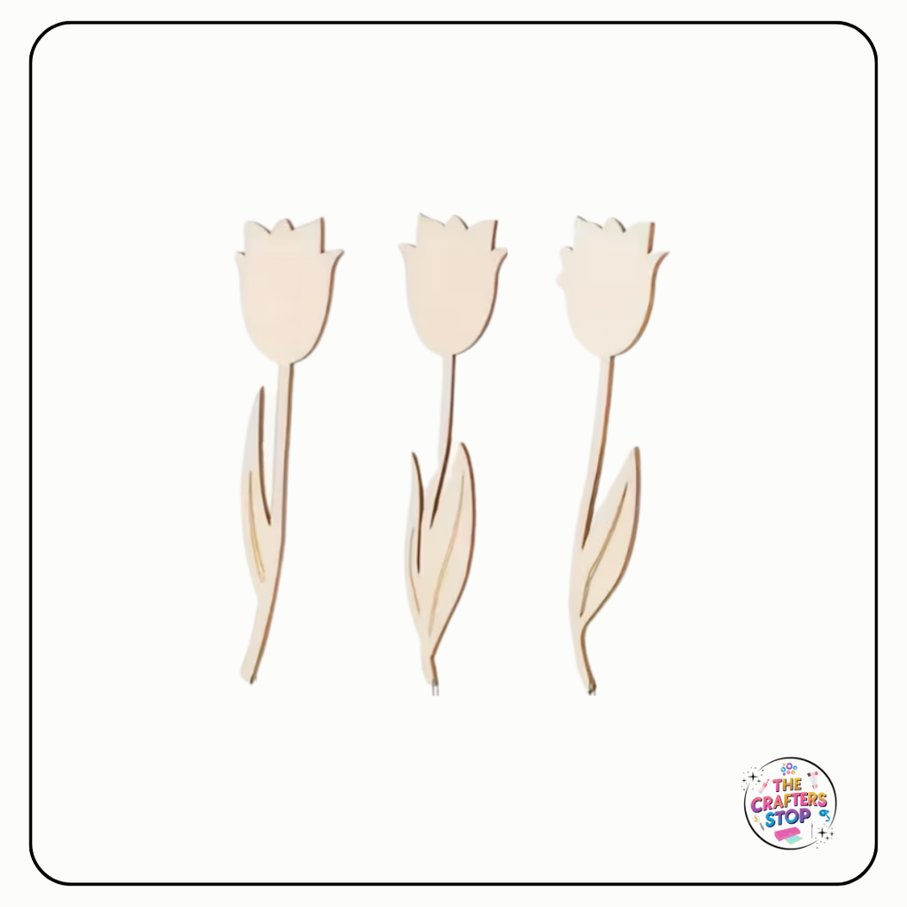 Wooden Rose with Stem Blanks