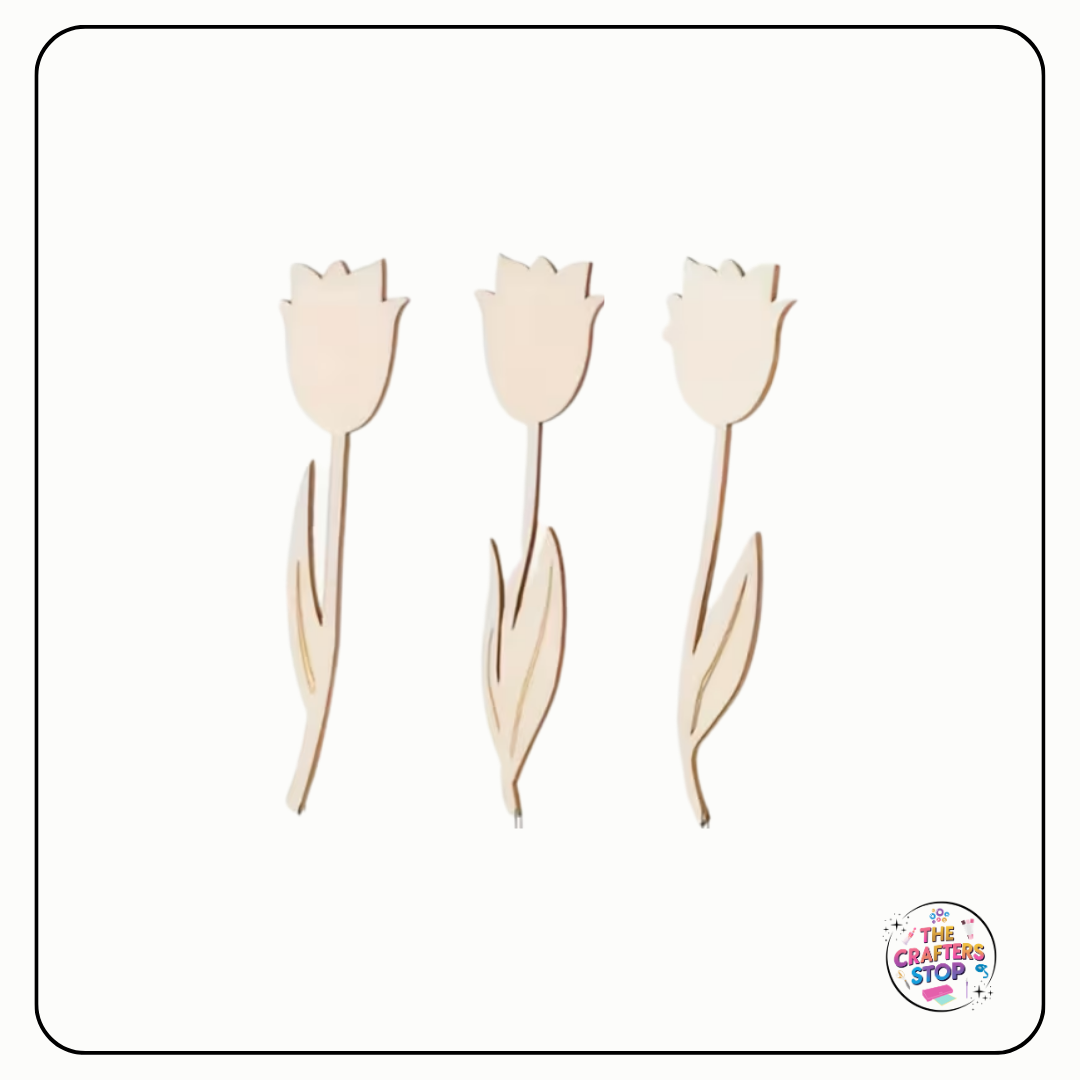 Wooden Rose with Stem Blanks
