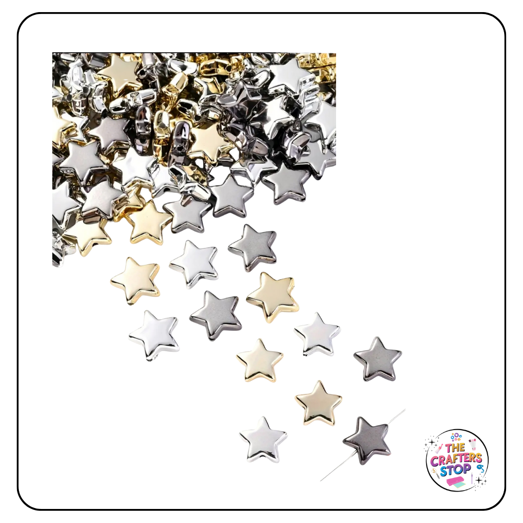 Metallic Star Beads