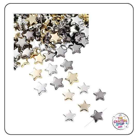 Metallic Star Beads