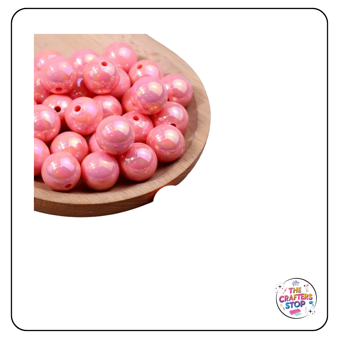 Large Acrylic Iridescent Beads - 14.5mm