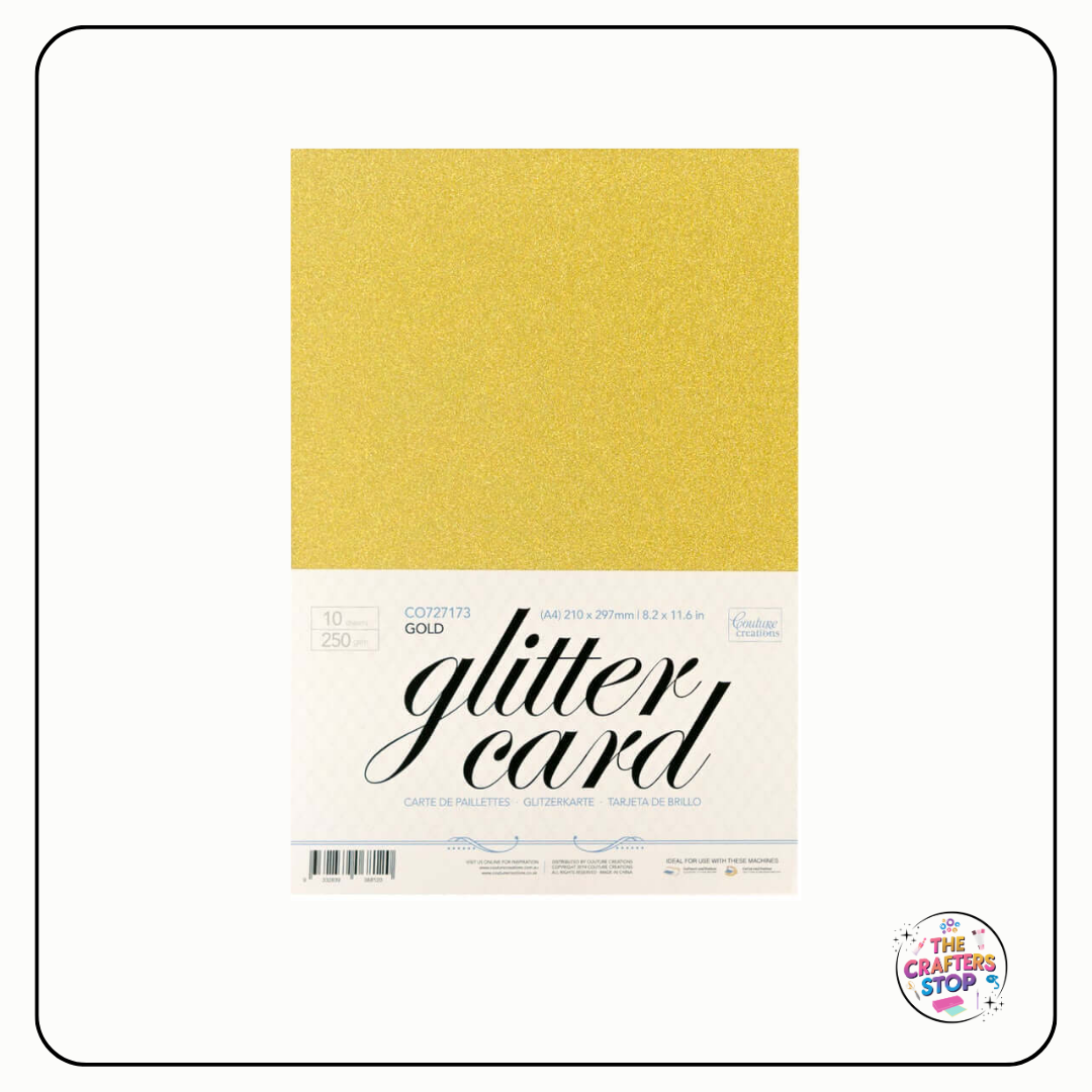 250gsm A4 Glitter Card - Assorted Colours