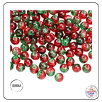 Christmas Coloured Crackle Beads