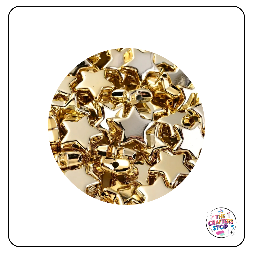 Metallic Star Beads