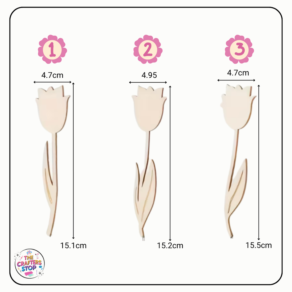 Wooden Rose with Stem Blanks