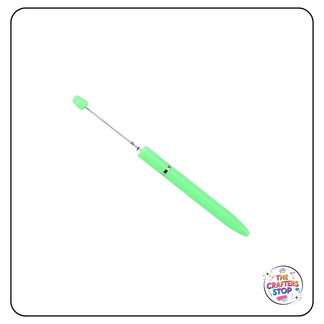 Long DIY Beadeable Pen with Silver Band