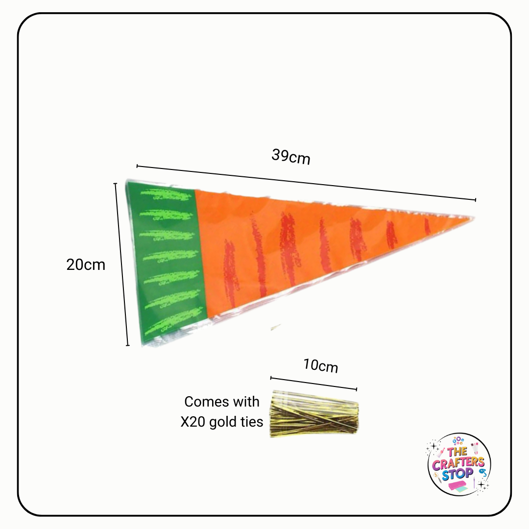 Carrot Designed Easter Treat Bags